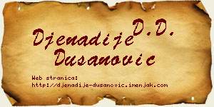 Đenadije Dušanović vizit kartica